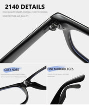Clear Ant Unisex Blue Light Blocking Glasses Square/Half Frame Eyeglasses Frame anti Blue Ray for Computer Game Eyewear
