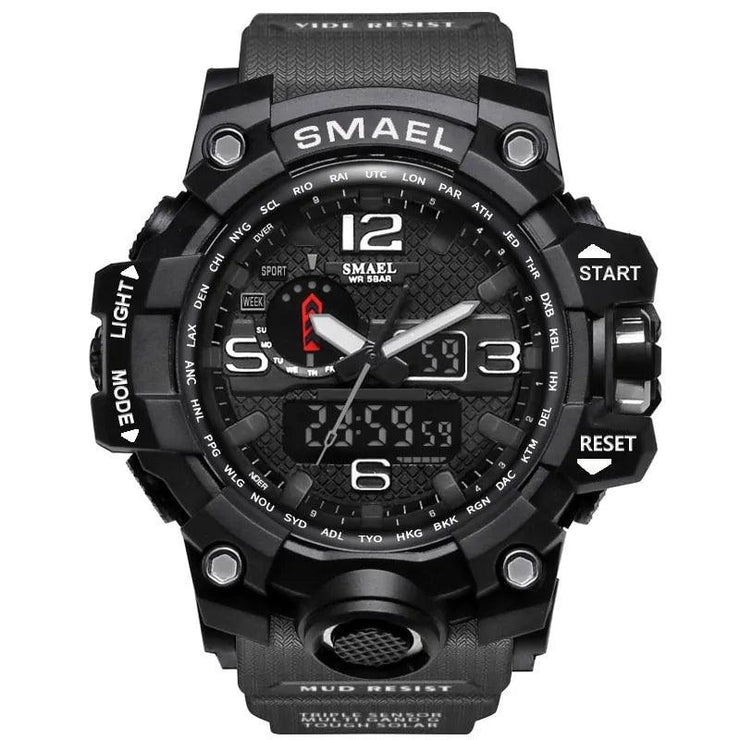 SMAEL Brand Men Sports Watches Dual Display AMP’ss