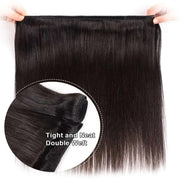Alipearl Hair Brazilian Straight Hair Weave Bundles High Ratio Human Hair 3 or 4 Bundles Natural Black Remy Hair Extensions - AMP’ss
