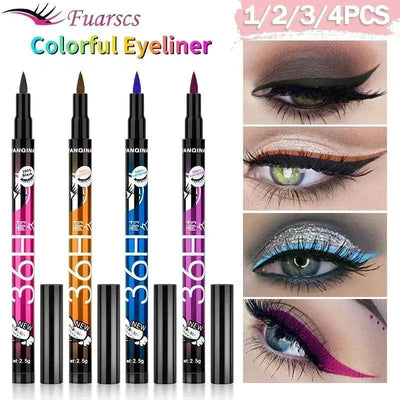 Black Liquid Eyeliner Waterproof Eyeliner Pencil 36H Long-Lasting Liquid Eye Liner Pen Quick-Dry No Blooming Cosmetics Tool AMP’ss