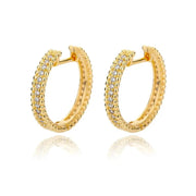 Cubic Zirconic Heart Earrings For Women 2024 Trending Gold Color Stainless Steel Earrings Piercing Ear Hoops Jewelry Gifts arete - AMP’ss