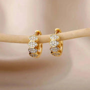 Cubic Zirconic Heart Earrings For Women 2024 Trending Gold Color Stainless Steel Earrings Piercing Ear Hoops Jewelry Gifts arete AMP’ss