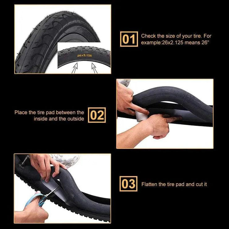 Cycling Puncture Proof Belt 26" 29" Bicycle Tire Liner Inner Tube Protector For Mountain Bike Repair Stab Tape Pad Accessaries AMP’ss