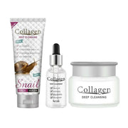 Disaar Snail Collagen Facial Care Kit Cleansing Repair Set Face Cleanser Face Serum Eye Cream Essence Brighten Skincare - AMP’ss