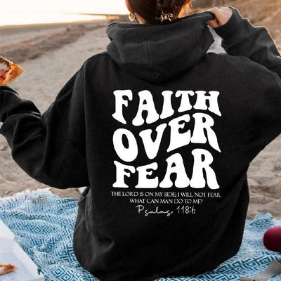 Faith over Fear Sweatshirt,Christian Shirt,Bible Verse Hoodi - AMP’ss