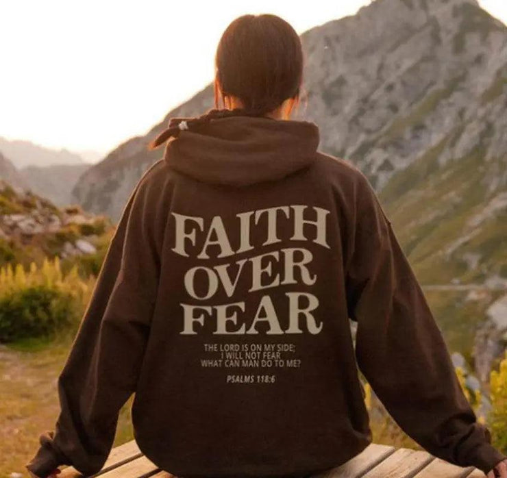 Faith over Fear Sweatshirt,Christian Shirt,Bible Verse Hoodi - AMP’ss