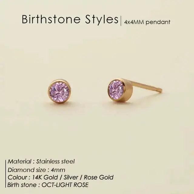 Fashion 12 Colors Crystal Stud Earrings AMP’ss