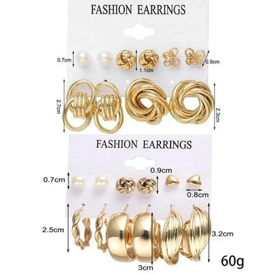 Fashion Zinc Alloy Faux Pearl Rotation Geometry Decorative Earrings AMP’ss