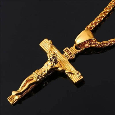 Gold Cross Chain Necklace: Luxury Fashion Accessory AMP’ss