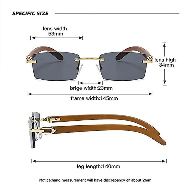 Rectangle Fashion Rimless Sunglasses AMP’ss