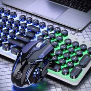 Dragon LED Backlight Gaming USB Wired Keyboard Mouse Set Yellow Pandora