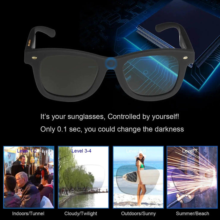 Sunglasses with Variable Electronic Tint Control AMP’ss