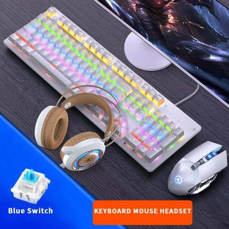 Dragon  X1Z Mechanical Gaming Keyboard Mouse Set with Gaming Yellow Pandora